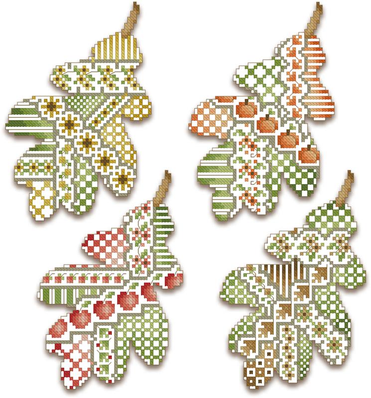 (image for) Crazy Oak Leaves Ornaments